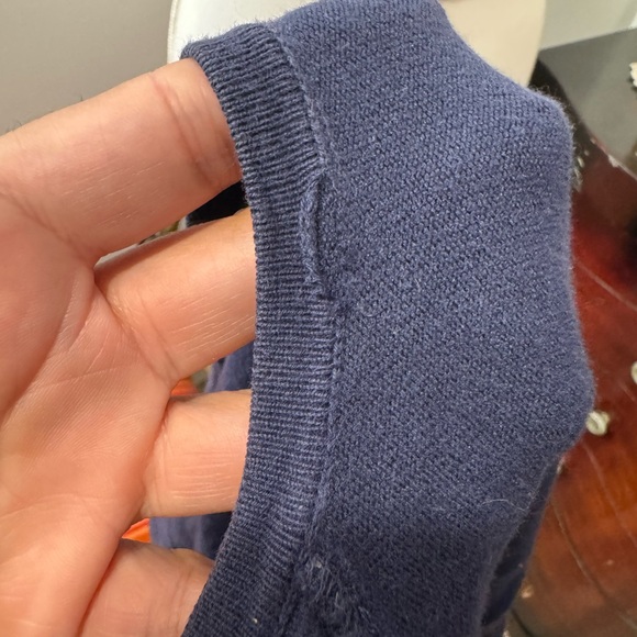 BLUE BUTTON DOWN SWEATER - Picture 5 of 8